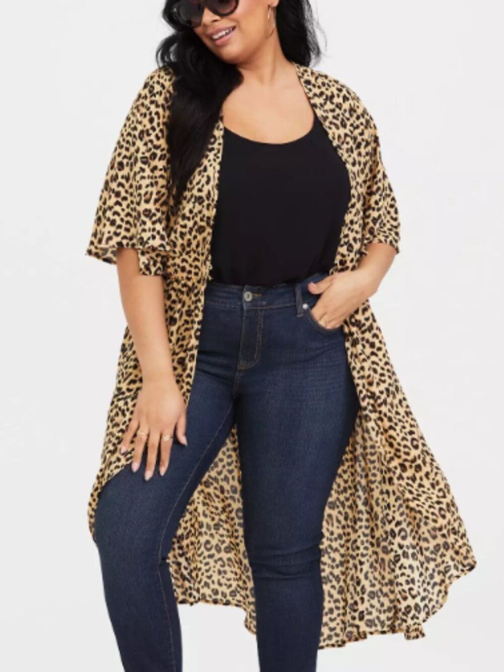 Leopard Hi-Lo Kimono